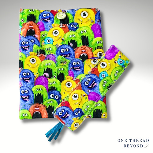 Fun monsters book cover sleeve