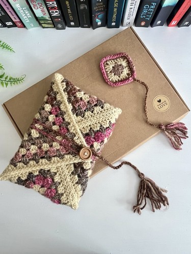 Handmade crochet book cover - handmade,