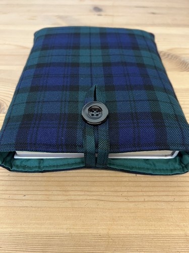 Handmade book sleeve - handmade, tartan