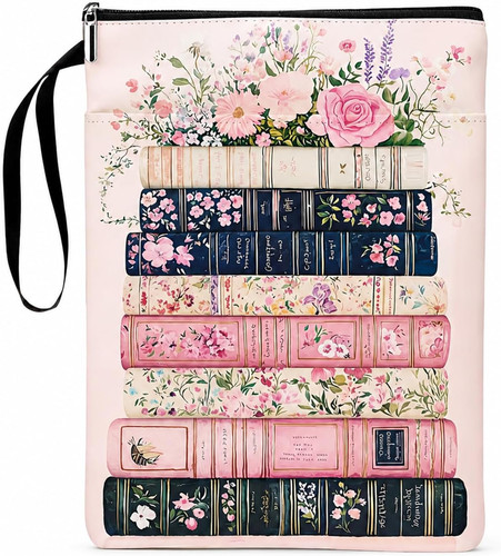 Floral book sleeve pouch - book,