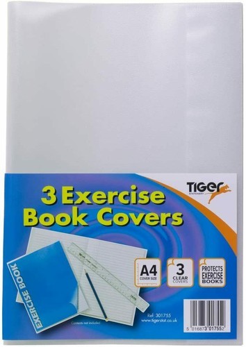 Clear exercise book covers - clear,