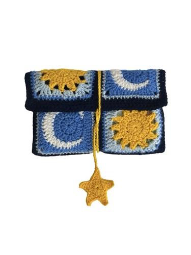 Crochet celestial book sleeve - crochet,