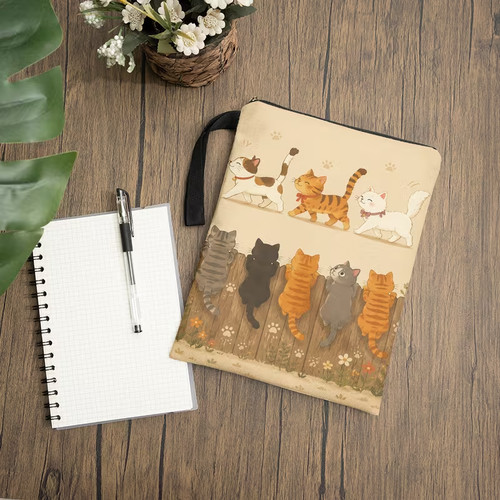 Cat themed book sleeve - themed,