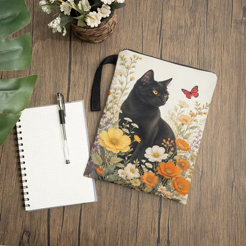 Cat themed book sleeve - themed,
