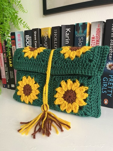 Handmade crochet book cover - crochet,