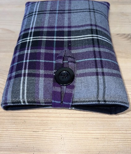 Handmade book sleeve tartan - handmade,